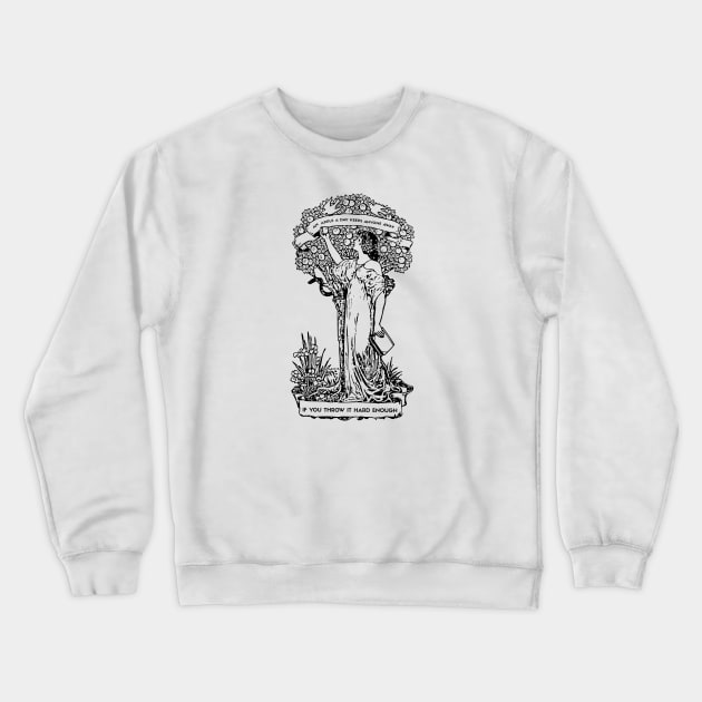 An apple a day keeps anyone away if you throw it hard enough Crewneck Sweatshirt by Rancap